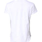 White Logo Crown Cotton Crew Neck T-shirt