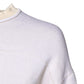 White Viscose Crew Neck Long Sleeves Pullover Sweater