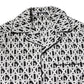 Black White DG Print Cotton Pajama Set Sleepwear