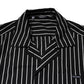Black White Stripes Cotton Men Pajama Set Sleepwear