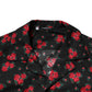 Black Floral Print Cotton Men Pajama Set Sleepwear