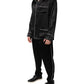 Black Silk Shirt Pants Pajama Set Sleepwear