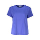 Blue Cotton Women T-Shirt