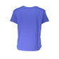 Blue Cotton Women T-Shirt