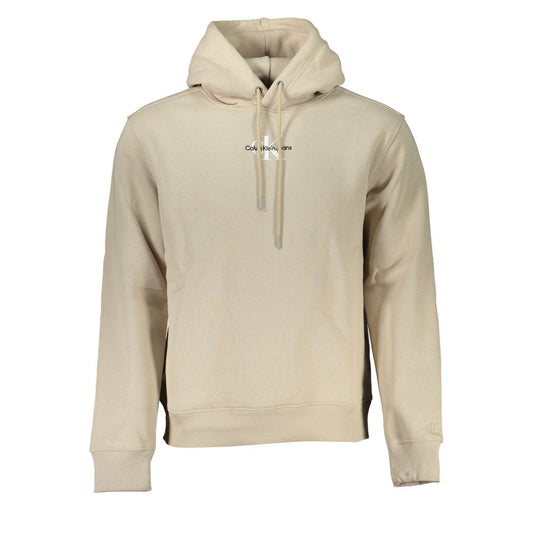 Beige Cotton Men Sweater