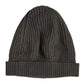 Green Wool DG Plaque Knitted Winter Beanie Hat