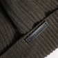 Green Wool DG Plaque Knitted Winter Beanie Hat