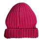 Pink Solid Wool Knitted Winter Beanie Hat