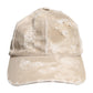 Beige Tattered Cotton 6 Panels Baseball Cap