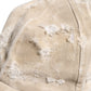 Beige Tattered Cotton 6 Panels Baseball Cap