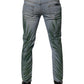 Light Blue Leaf Cotton Classic Men Denim Jeans