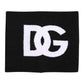 Black White Logo Print Knitted Neck Warmer Scarf