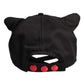 Black Cotton Logo Patch 6 Panels Baseball Cap