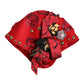 Red Crystal Gold Roses Brooch Embellished Hat