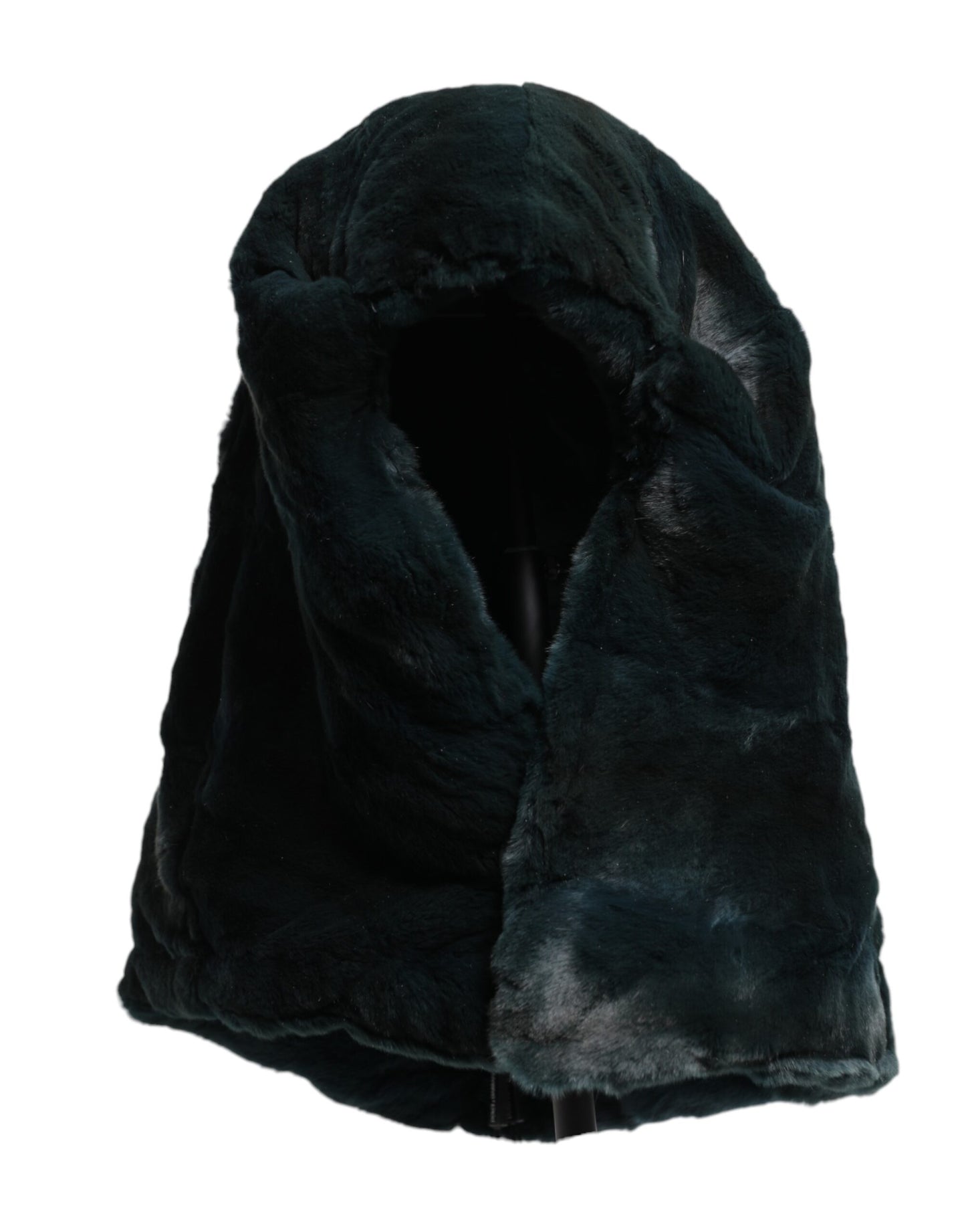 Black Weasel Fur Womens Beanie Hat