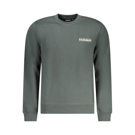 Green Cotton Men Sweater