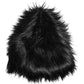 Black Acrylic Fur Womens Bucket Hat