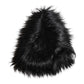Black Acrylic Fur Womens Bucket Hat
