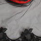 Black Red Stripes Lace Tulle Bucket Hat