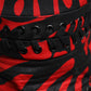 Black Red Stripe Polyester Wide Brim Bucket Hat