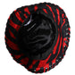 Black Red Stripe Polyester Wide Brim Bucket Hat