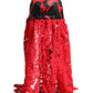 Red Black Lace Tulle Cotton Baseball Cap