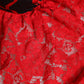 Red Black Lace Tulle Cotton Baseball Cap