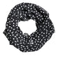 Black Polka Dots Polyester Wrap Shawl Scarf