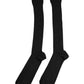 Black Viscose Logo Over The Calf Socks