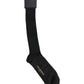 Black Viscose Logo Over The Calf Socks