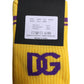 Yellow Cotton DG Logo Mid Calf Socks