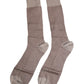 Brown Solid DG Logo Mid Calf Men Socks