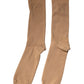 Brown Solid Cotton Mid Calf Men Socks