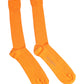 Orange Cotton Logo Over The Calf Socks