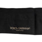 Black Stretch Logo Mid Calf Men Socks