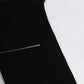 Black Solid Stretch Mid Calf Men Socks