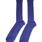 Purple Cotton Logo Over The Calf Socks