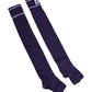 Purple Cotton DG Logo Print Open Toe Socks