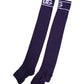 Purple Cotton DG Logo Print Open Toe Socks