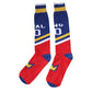 Multicolor Printed Cotton Over Calf Socks
