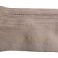 Brown Cotton Stretch Logo Over Calf Socks