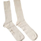 Beige Cotton Stretch Logo Mid Calf Socks