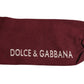 Burgundy Stretch Logo Print Mid Calf Socks