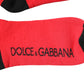 Red Cotton Stretch Printed Socks