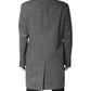 Gray Wool Single Breasted Trench Coat Jacket