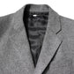 Gray Wool Single Breasted Trench Coat Jacket