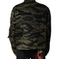 Multicolor Camouflage Cotton Bomber Jacket