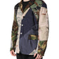 Multicolor Camouflage Patchwork Coat Blazer