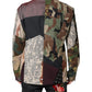 Multicolor Camouflage Patchwork Coat Blazer
