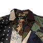 Multicolor Camouflage Patchwork Coat Blazer